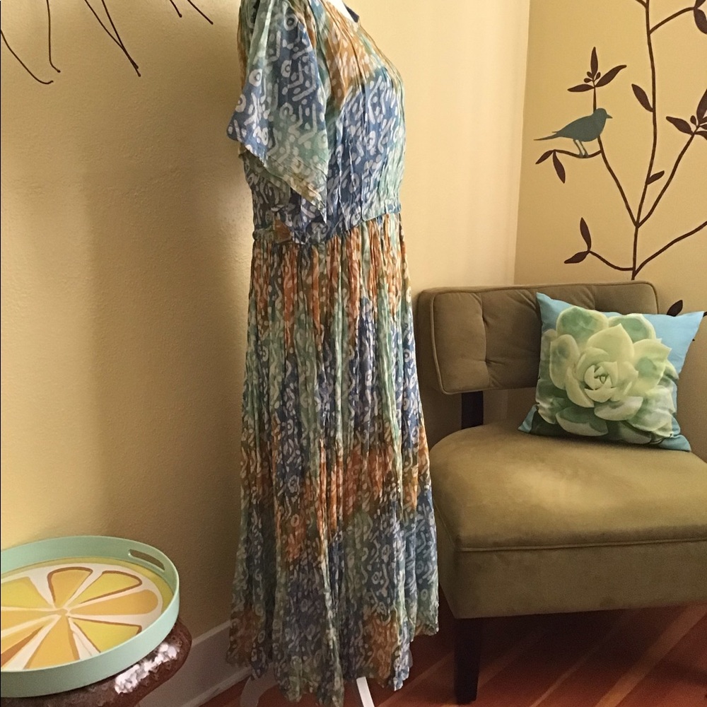 Vintage Pier 1 Passports Maxi Dress - Small - Picture 3 of 7